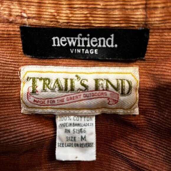 Women's Vintage Corduroy Cropped Trucker Jacket by Trail's End - 100% Cotton - M - Picture 6 of 6
